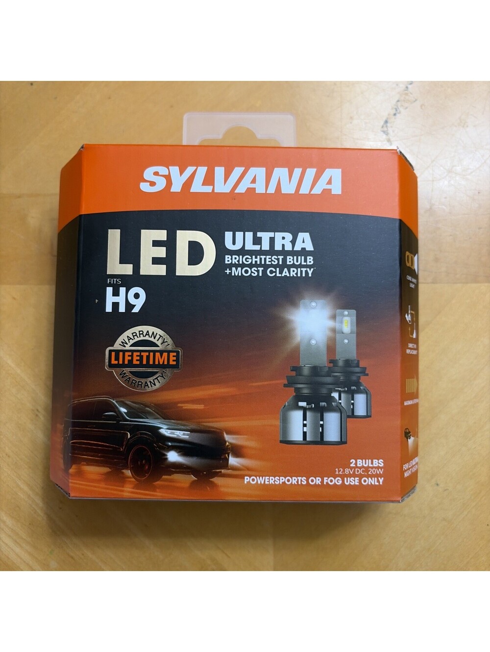 SYLVANIA H9 Ultra LED 2 Bulbs H9LEDHP.BX2 6000K BRAND NEW